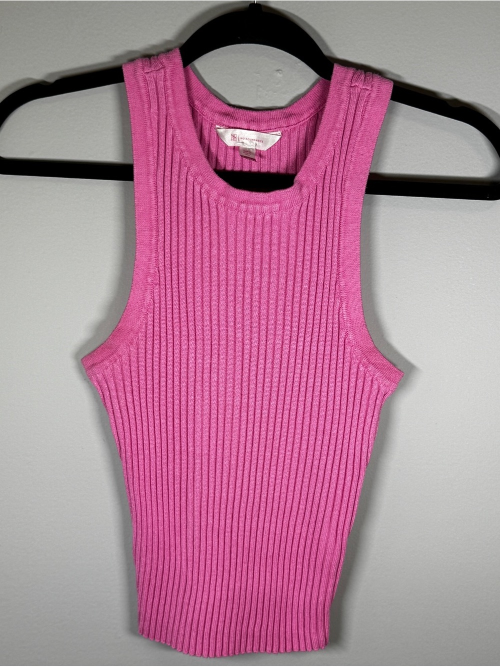 No Boundaries Hot Pink Ribbed Tank Top